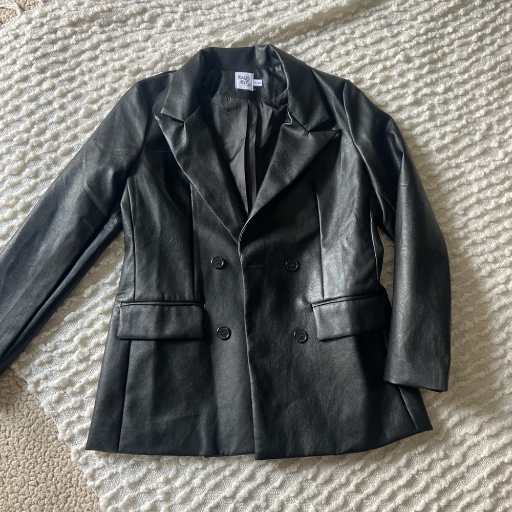 Princess Polly Ellen Blazer Leather Jacket